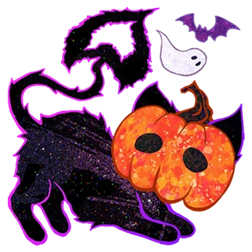 Halloween Space Cat 🎃 emoji 🎃