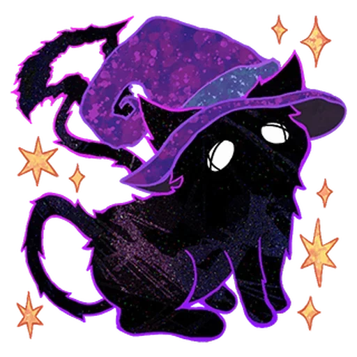 Halloween Space Cat 🎃 stiker 🧙‍♀️