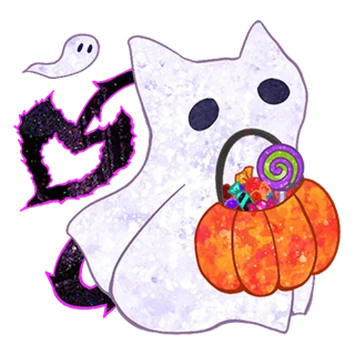 Halloween Space Cat 🎃 sticker 👻