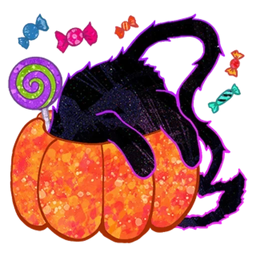 Стікер Halloween Space Cat 🎃 🎃