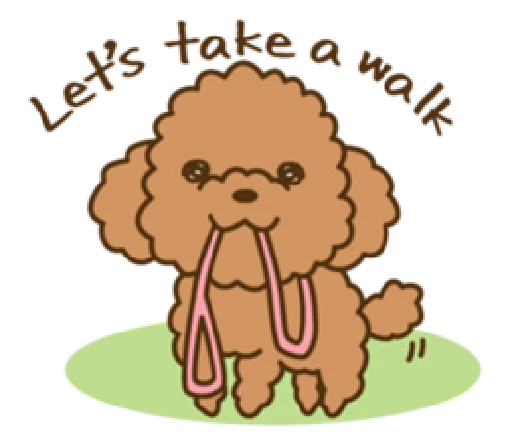 Стікер Telegram «happy poodle » 😀