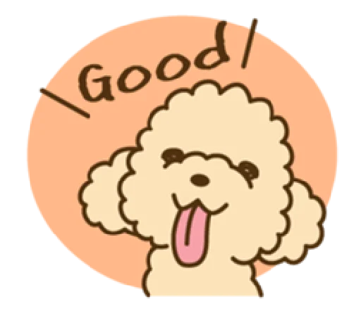 happy poodle  emoji 👍