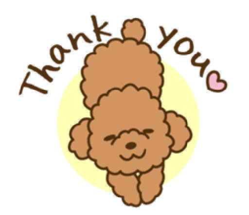 happy poodle  emoji 😊