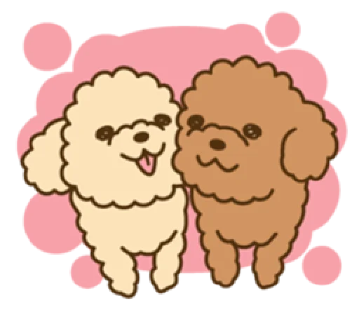 happy poodle  emoji 🥰