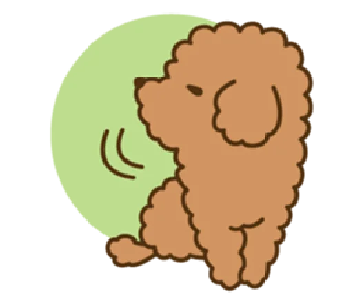 happy poodle  emoji 😒