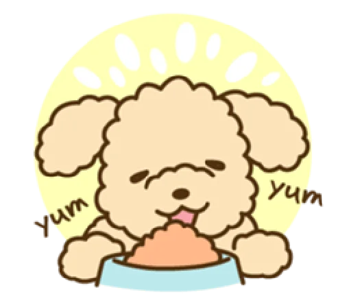 happy poodle  emoji 😋