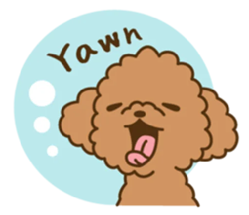 Стикер Telegram «happy poodle» ?