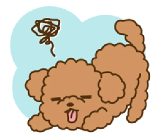 happy poodle  emoji 🥵