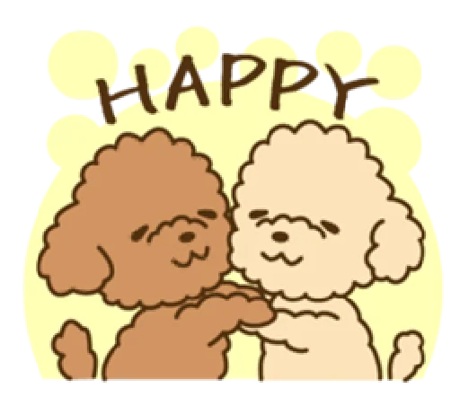 happy poodle  emoji 🤗