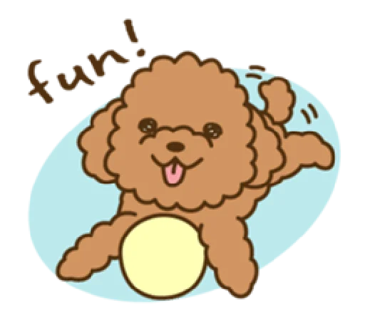 happy poodle  emoji 😄