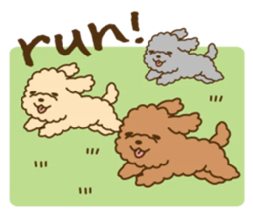 happy poodle  emoji 😁