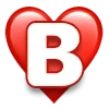 Telegram emoji Буквы в сердечках