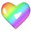 heart 💝 emoji 🌈
