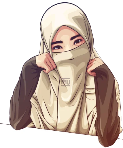Стікер Telegram «hijab-tyan» ?
