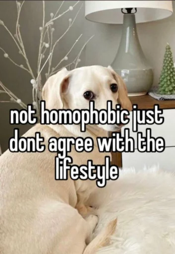 homophobic dog sticker 😅