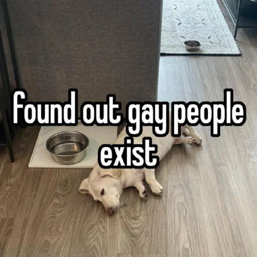 homophobic dog emoji 😖