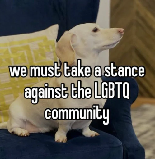Стикер Telegram «homophobic dog» 😖