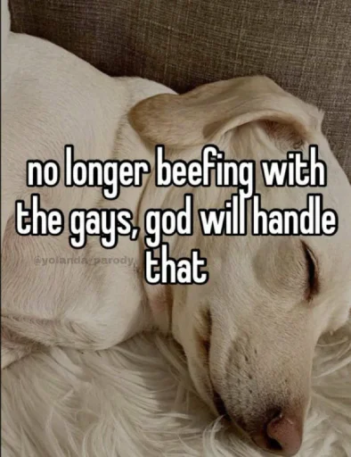 Стікер Telegram «homophobic dog» ⛪️
