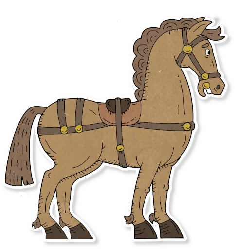 Telegram stiker «Конь огонь» 🏇