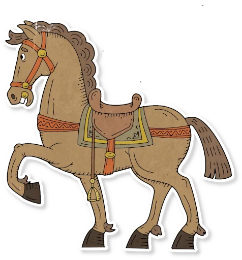 Telegram stiker «Конь огонь» 🐴