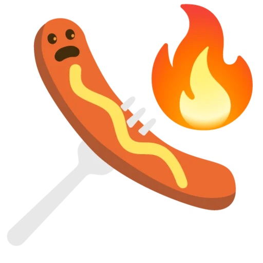 Емодзі hot dogi dog 🔥