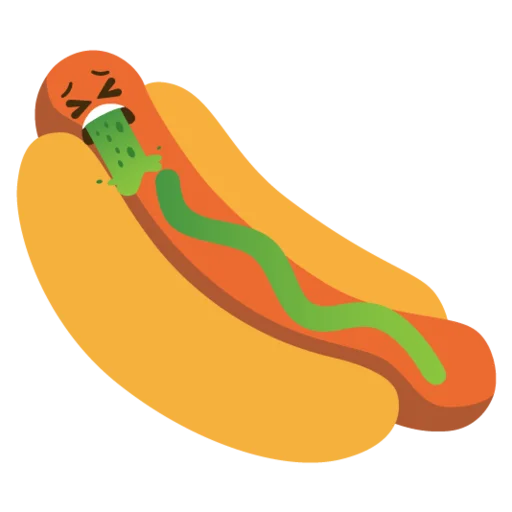 Стикер Telegram «hot dogi dog» 🤮