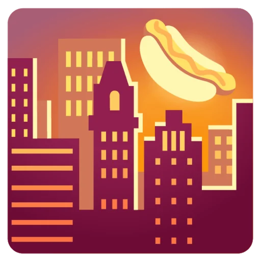 Эмодзи hot dogi dog 🌇