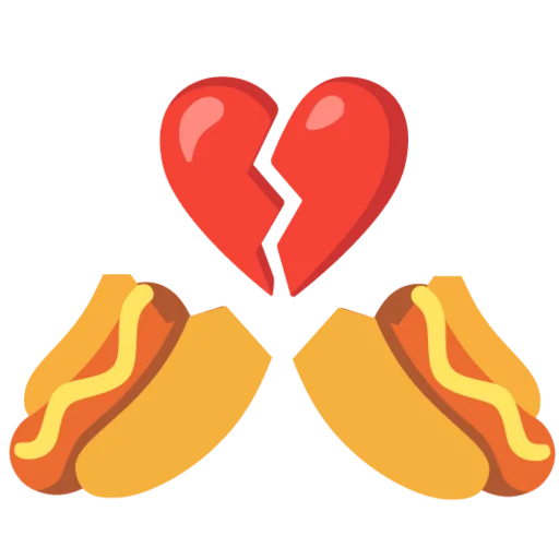 hot dogi dog emoji 💔