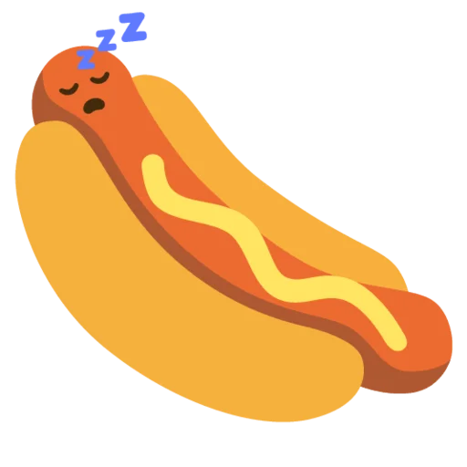 Стікер Telegram «hot dogi dog» 😴