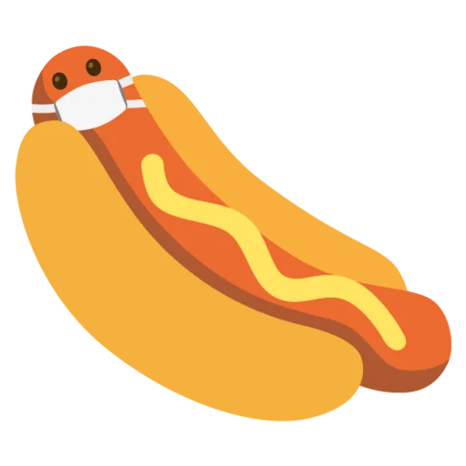 Эмодзи hot dogi dog 😷