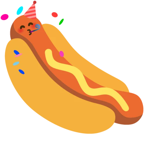 hot dogi dog emoji 🥳