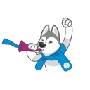 Ulayka the Husky emoji 📢