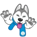 Ulayka the Husky emoji 😛