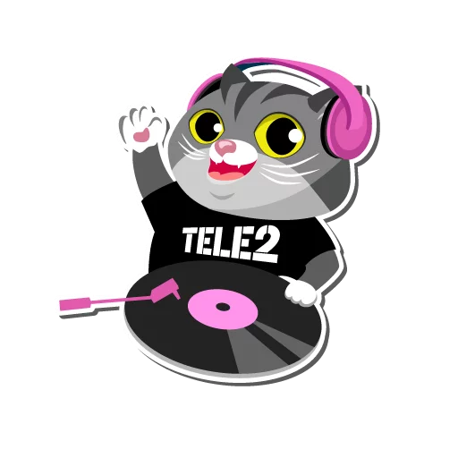 Стикер I love Tele2 🎵
