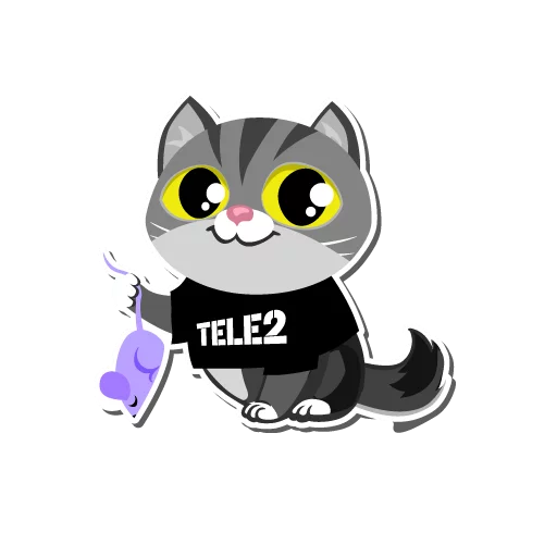 Стикер Telegram «I love Tele2» ?