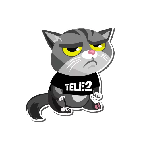 Telegram Sticker «I love Tele2» ?