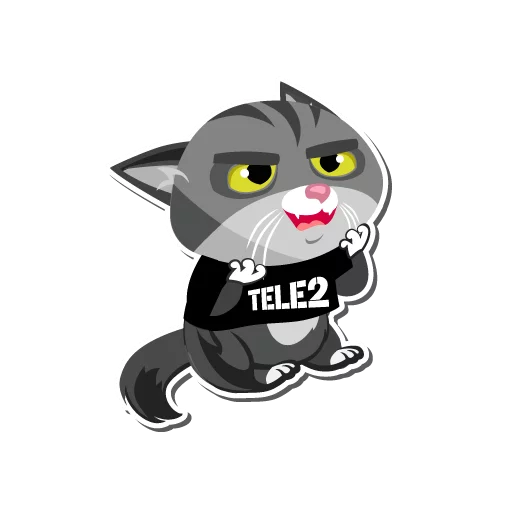 I love Tele2 stiker 😾