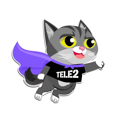 Стікер Telegram «I love Tele2» 👊