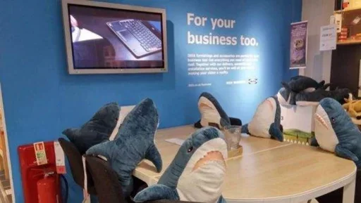 Эмодзи Ikea Shark 😐