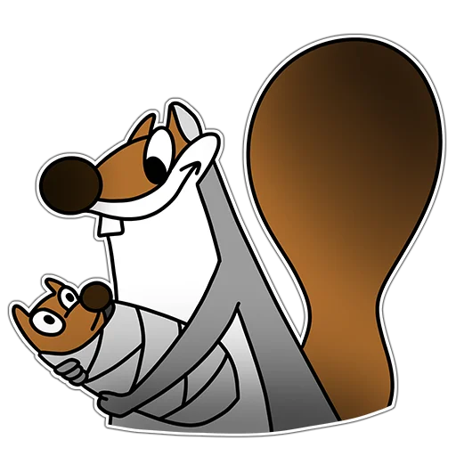 Telegram Sticker «Squirrels» 👩‍👦