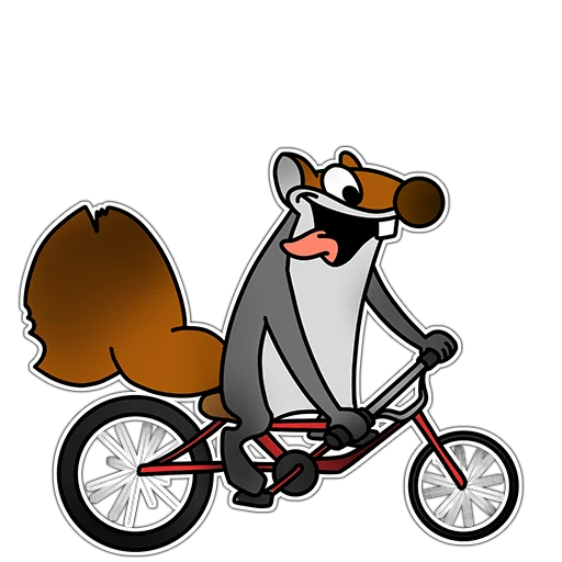 Telegram stiker «Squirrels» 🚴