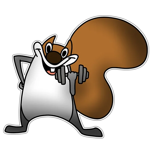 Telegram Sticker «Squirrels» 🏋️