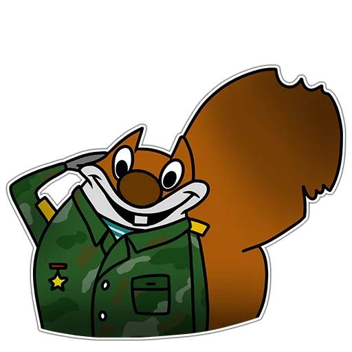 Стикер Telegram «Squirrels» 👨‍✈️
