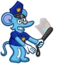 Емодзі Itchy and Scratchy 👮‍♂️