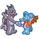 Емодзі Itchy and Scratchy 🤝