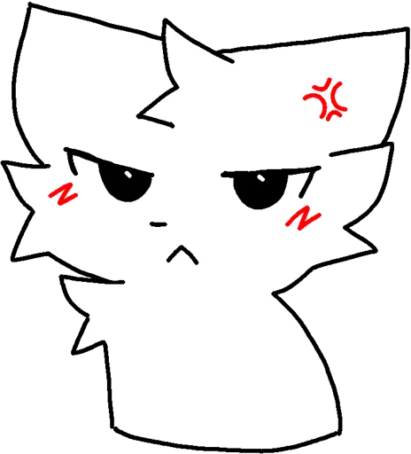 Telegram stiker «Silly cat» 😠