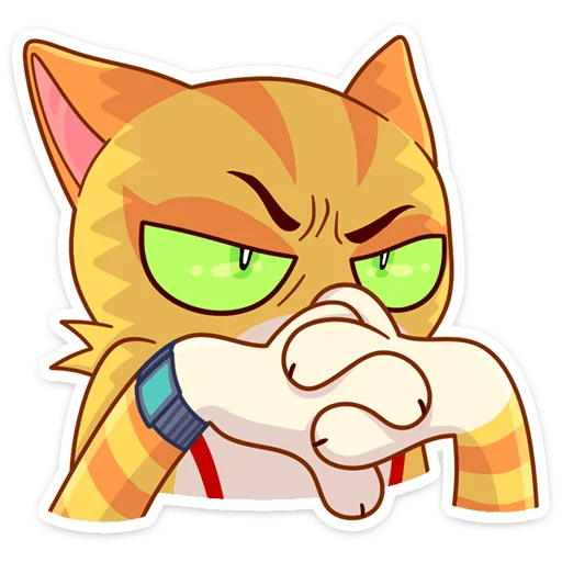 Telegram stiker «Котик Ирвин» 😠