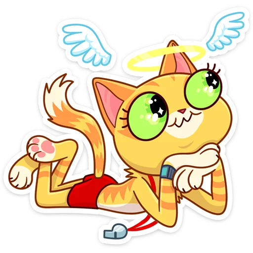 Telegram Sticker «Котик Ирвин» 😇