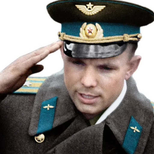 Стикер Telegram «Юрий Гагарин» 👨‍🎨