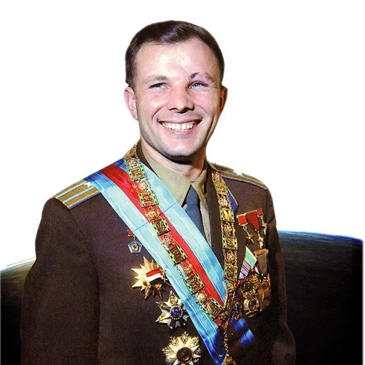 Стикер Telegram «Юрий Гагарин» 🎖